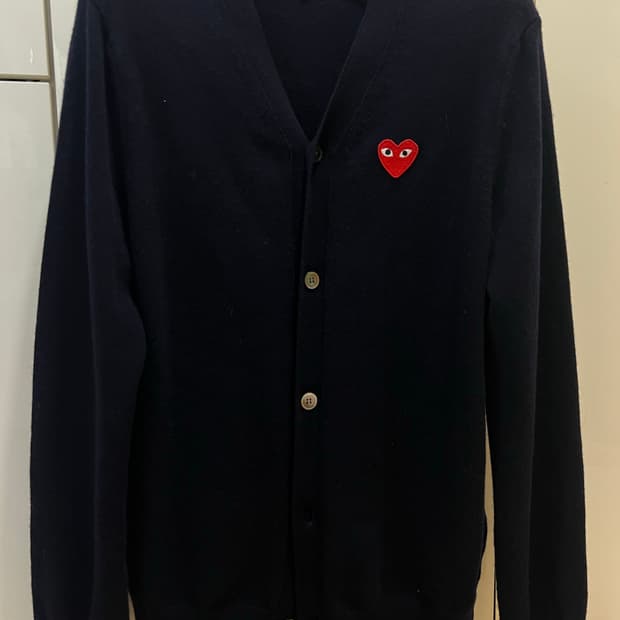 23fw 꼼데가르송 네이비 가디건 xl (새상품급)
