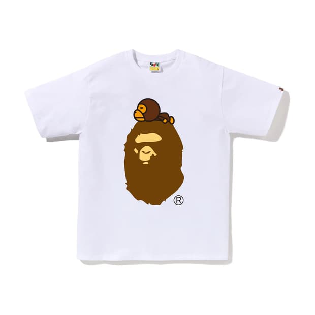 [2XL] 베이프 25SS 마일로 온 빅사루 반팔티 화이트