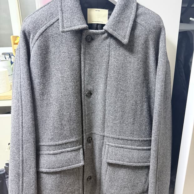 포터리 셔틀랜드 울 하프 맥 코트 3사이즈