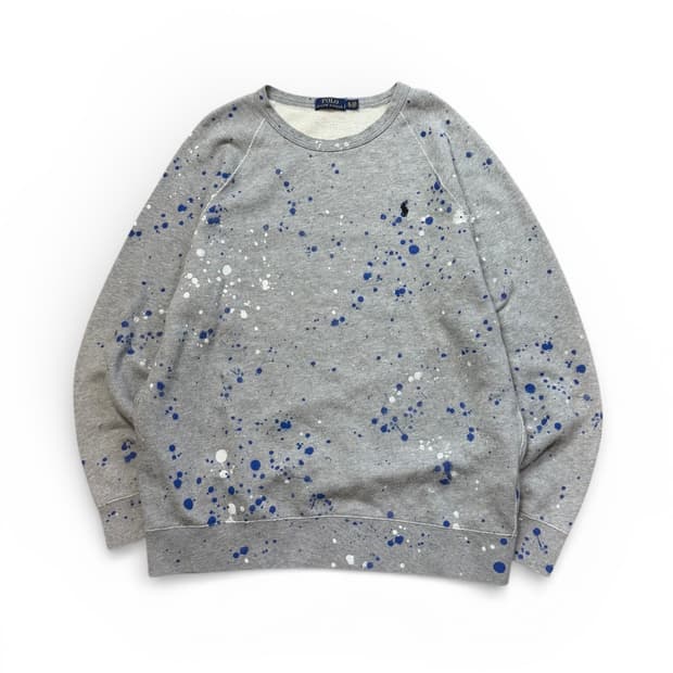 폴로 랄프로렌 페인트 스플래터 크루넥 스웻셔츠