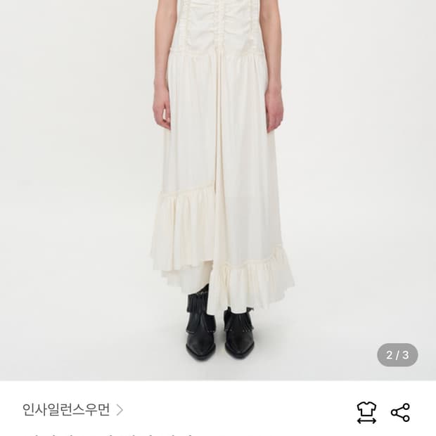 인사일런스 빈티지 프릴원피스