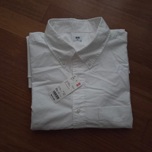유니클로 옥스포드 셔츠 화이트 XXL사이즈