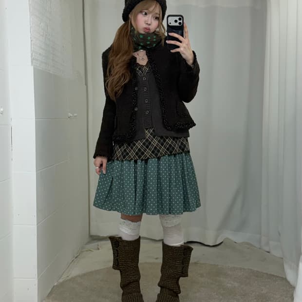 민트초코 너드 니혼진 모리걸 코디세트