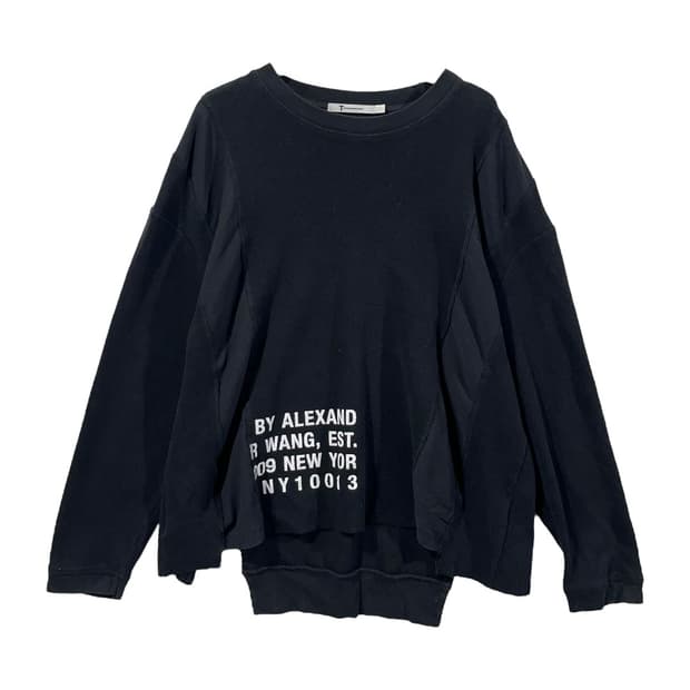[Alexander Wang] 알렉산더왕 레터링 언밸런스 컷오프 맨투맨