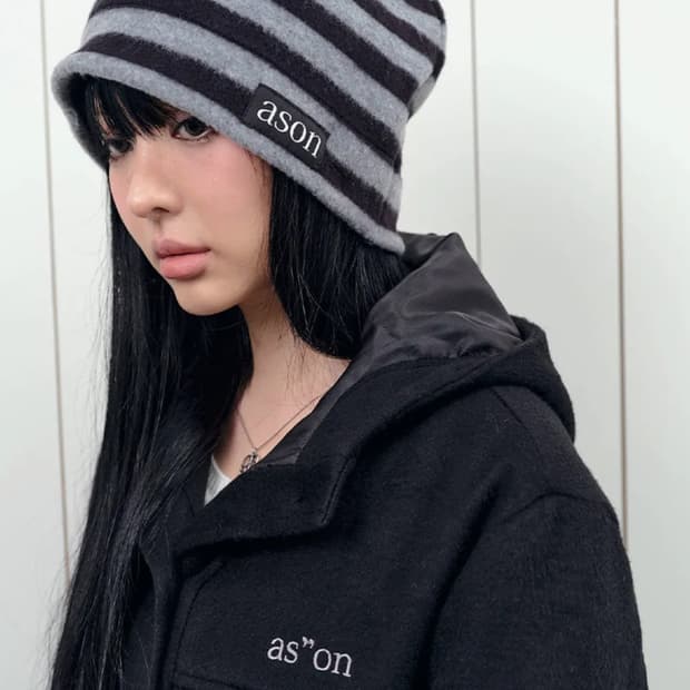 애즈온 ELENA 비니 블랙 