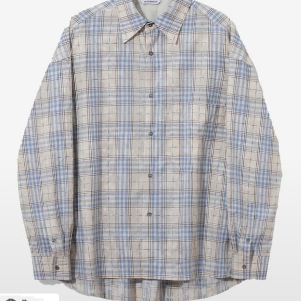밈더워드로브 빈티지 워시드 체크 셔츠 1사이즈