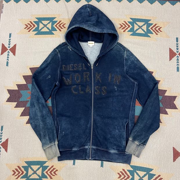 디젤 데미지 집업후드