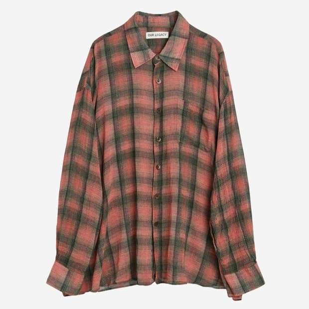 아워레가시 럼버 체크 버로우드 보로우드 셔츠 48