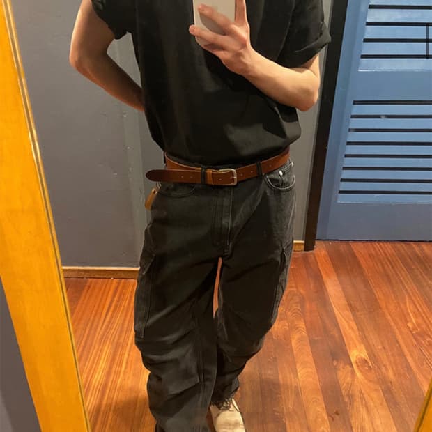 빈티지 브라운벨트 