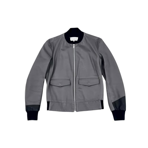 15ss margiela gray leather