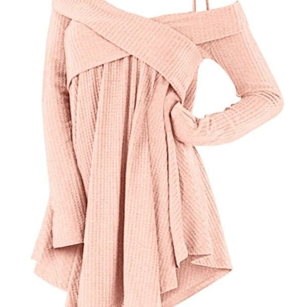 빈티지)핑크 딸기우유 셔링 오프숄더 핀터깔 히메갸루 긴팔 블라우스
