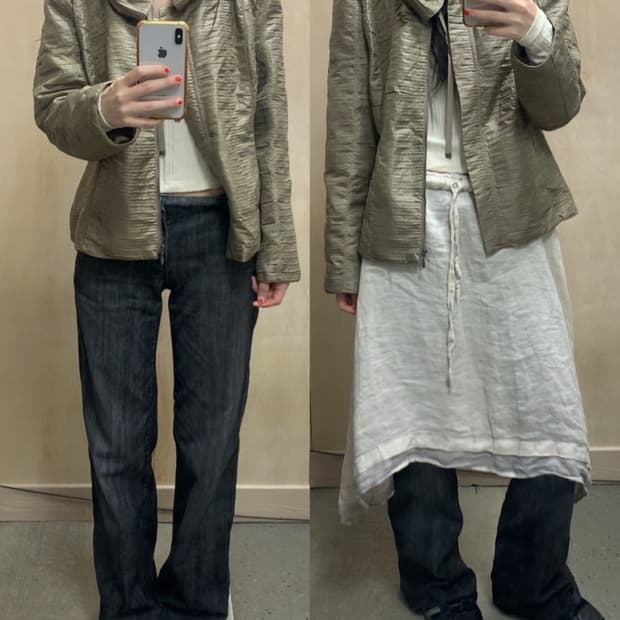 [직수입] 빈티지 실키 자켓 브론즈