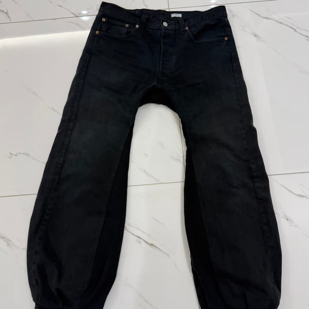 올드파크 블랙벌룬 플레어핏 데님팬츠