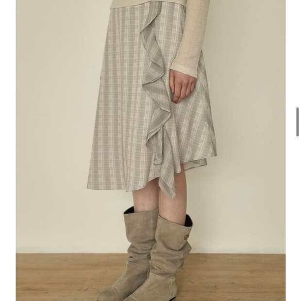 Ouro frill check skrit (lavender) 아우로 체크