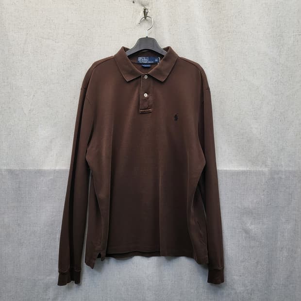 폴로 랄프로렌 브라운 긴팔 폴로티
