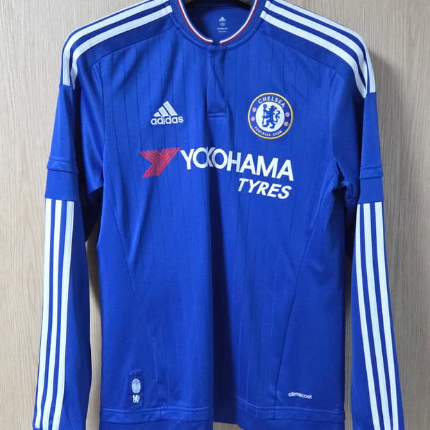 (착샷) 아디다스 첼시 유니폼 긴팔 져지 15 16 시즌 레트로