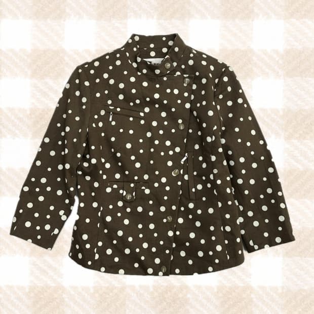 🤎HANAE MORI 도트 러블리 자켓🤎 일본 빈티지 그런지 너드걸