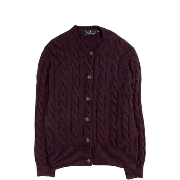 폴로 꽈배기 니트 가디건 (woman L)