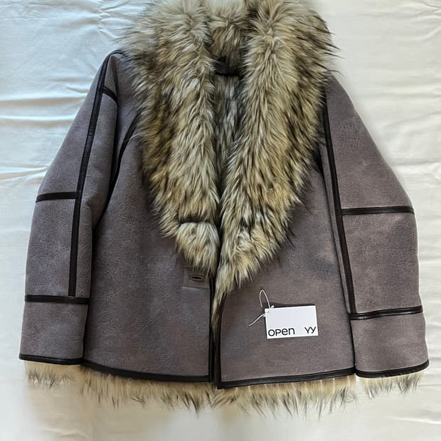 faux fur reversible jacket