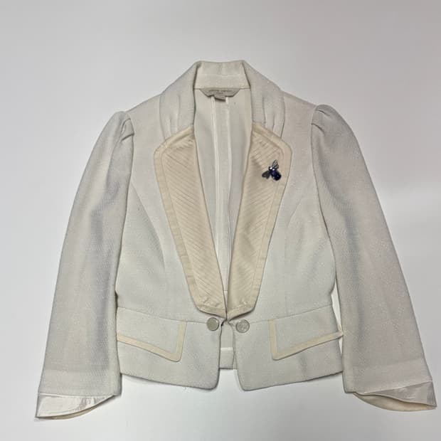 여성 피에르가르뎅 보석 포인트 트위드 자켓 44