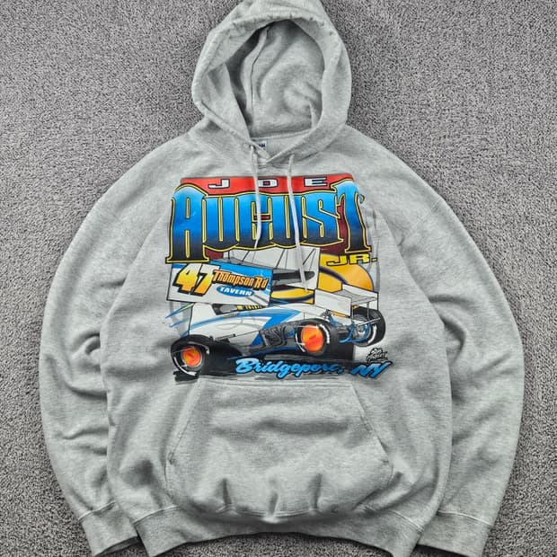 GILDAN 레이싱 프린팅 스웻 후드 티셔츠 ( L ) / 10683