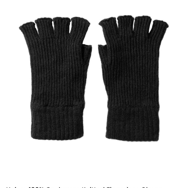 존스톤스 오브 엘긴 캐시미어 장갑 블랙