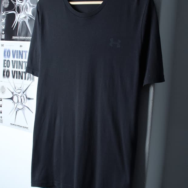 (L-XL) 언더아머 반팔 티셔츠 기능성 로고 차콜-7B65