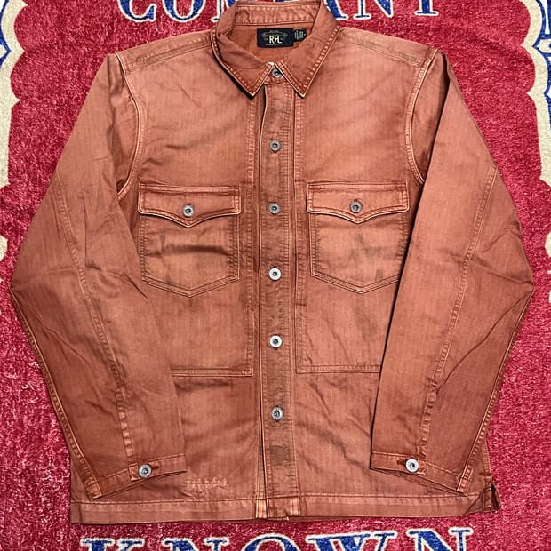 더블알엘 (RRL) 임브로이더 헤링본 자수 오버셔츠