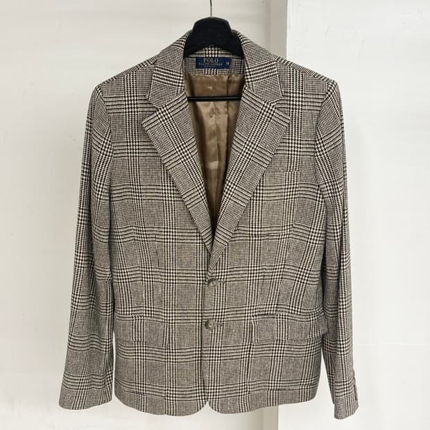 폴로 랄프로렌 브라운 하운드투스 체크 자켓
