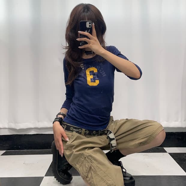 🎸네이비 패치 디테일 롱 슬리브🎸