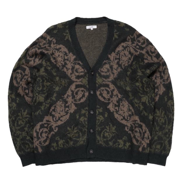 Beams 모헤어 혼방 보테니컬 가디건  