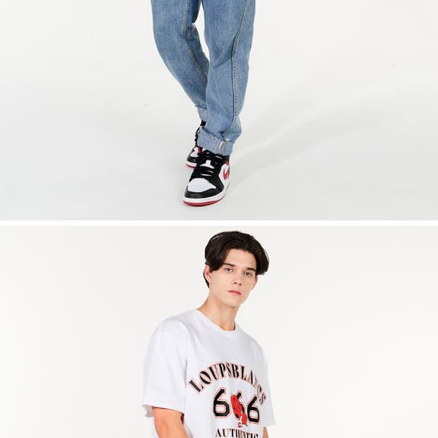 LOUPS BLANCS 피크먼트 반팔티