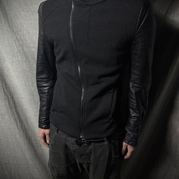 SYSTEM 암레더 비대칭 자켓