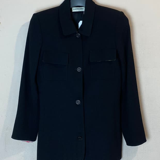 레오나르드 파리 울 & 실크 자켓