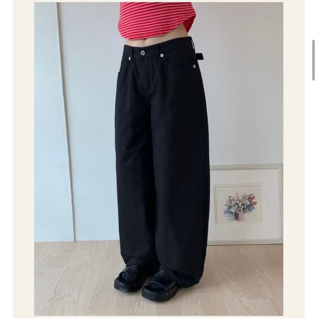 ootj 와이드 코튼 팬츠