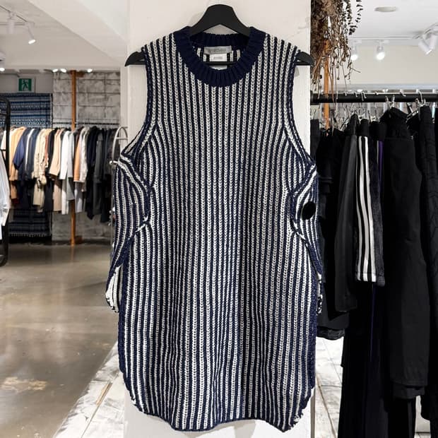 스포츠맥스 네이비 라나 울 니트 베스트 