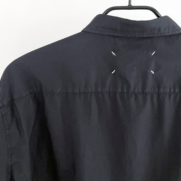 마르지엘라 스티치 포플린 셔츠 블랙