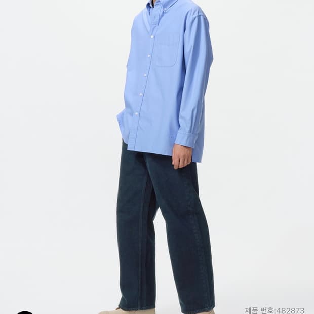 [28] 유니클로 jwa 와이드컬러진 68블루