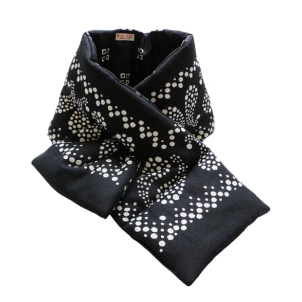 캐피탈 헴프 레이온 반다나 패턴 케사 머플러 블랙
