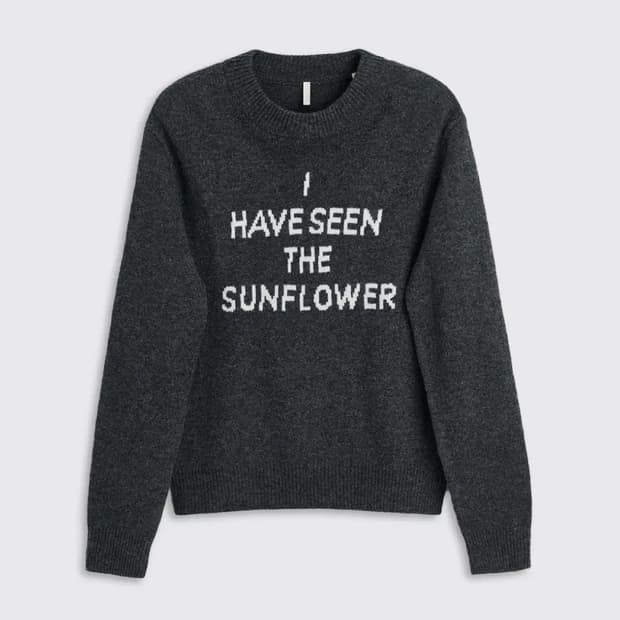 [새 상품/택o] 선플라워(Sunflower) - 문 텍스트 니트(L)