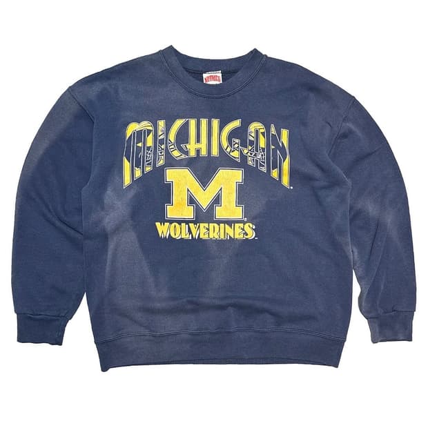 90s 빈티지 50/50 선블리치 페이드 스웻셔츠