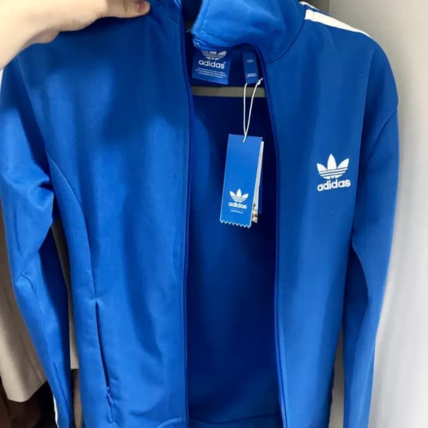 새상품 아디다스 트랙탑 져지 블루 90사이즈