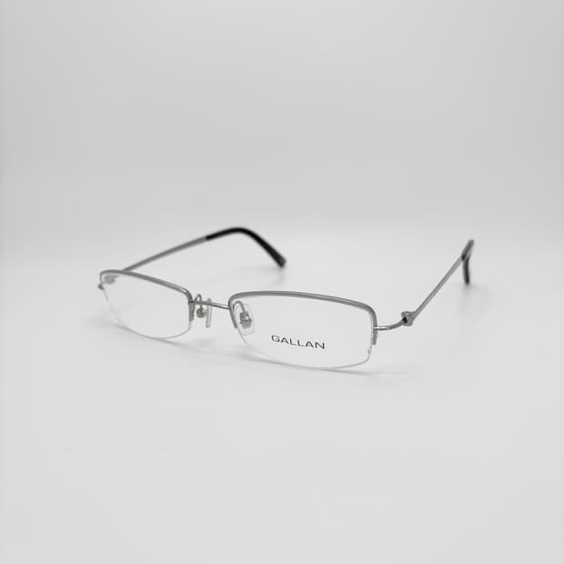 GALLAN 스퀘어 실버 반무테
