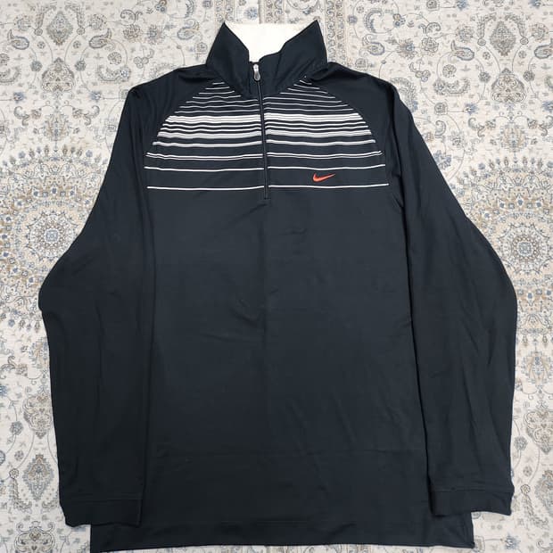 나이키 골프 스트라이프 하프집업티 L