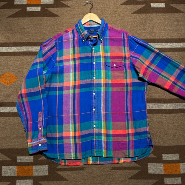 폴로랄프로렌 클래식 린넨 셔츠 L