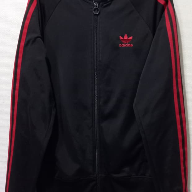 아디다스 검빨 블랙 트랙탑 저지 져지집업 95/M