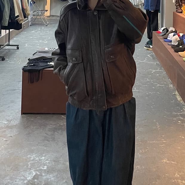 빈티지 덴폴 브라운 레더 자켓 H1094