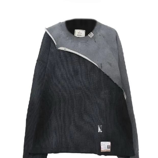 미하라야스히로 빈티지 이펙트 니트 인서트 스웨트셔츠48