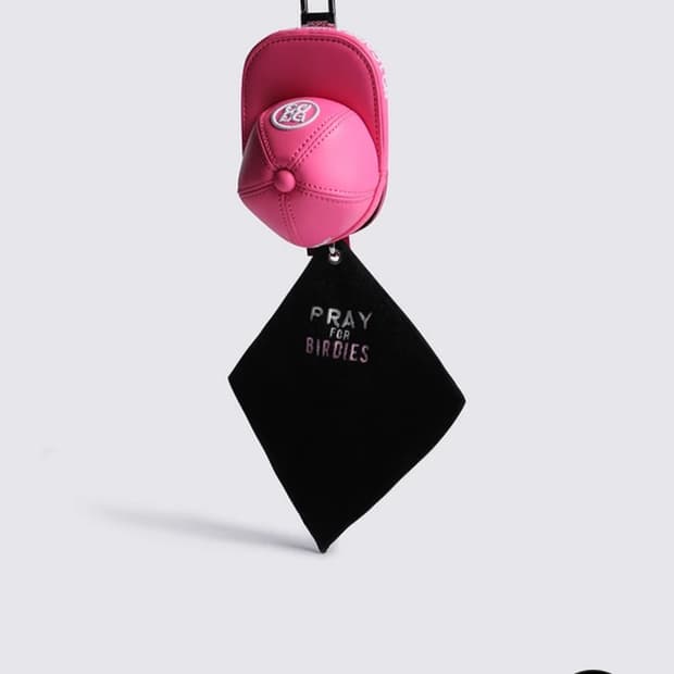 *새제품 볼캡 키링 핑크