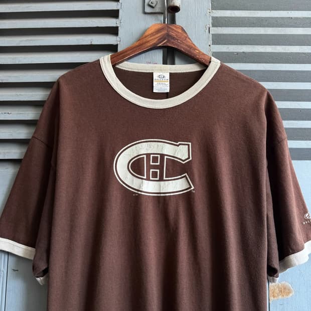 [XL]NHL USA 브라운 링거 티셔츠